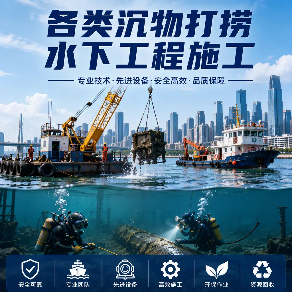 六安各类沉物打捞，水下工程施工